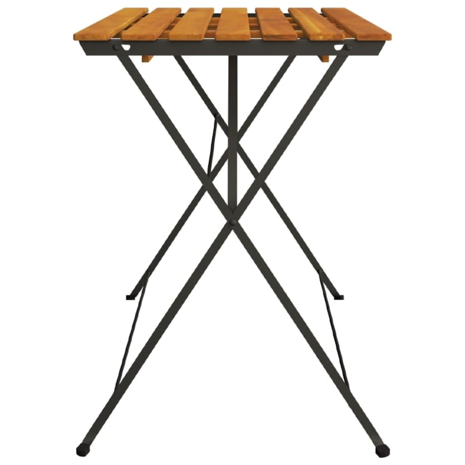 vidaXL Składany stolik bistro, 100x54x71 cm, drewno akacjowe i stal