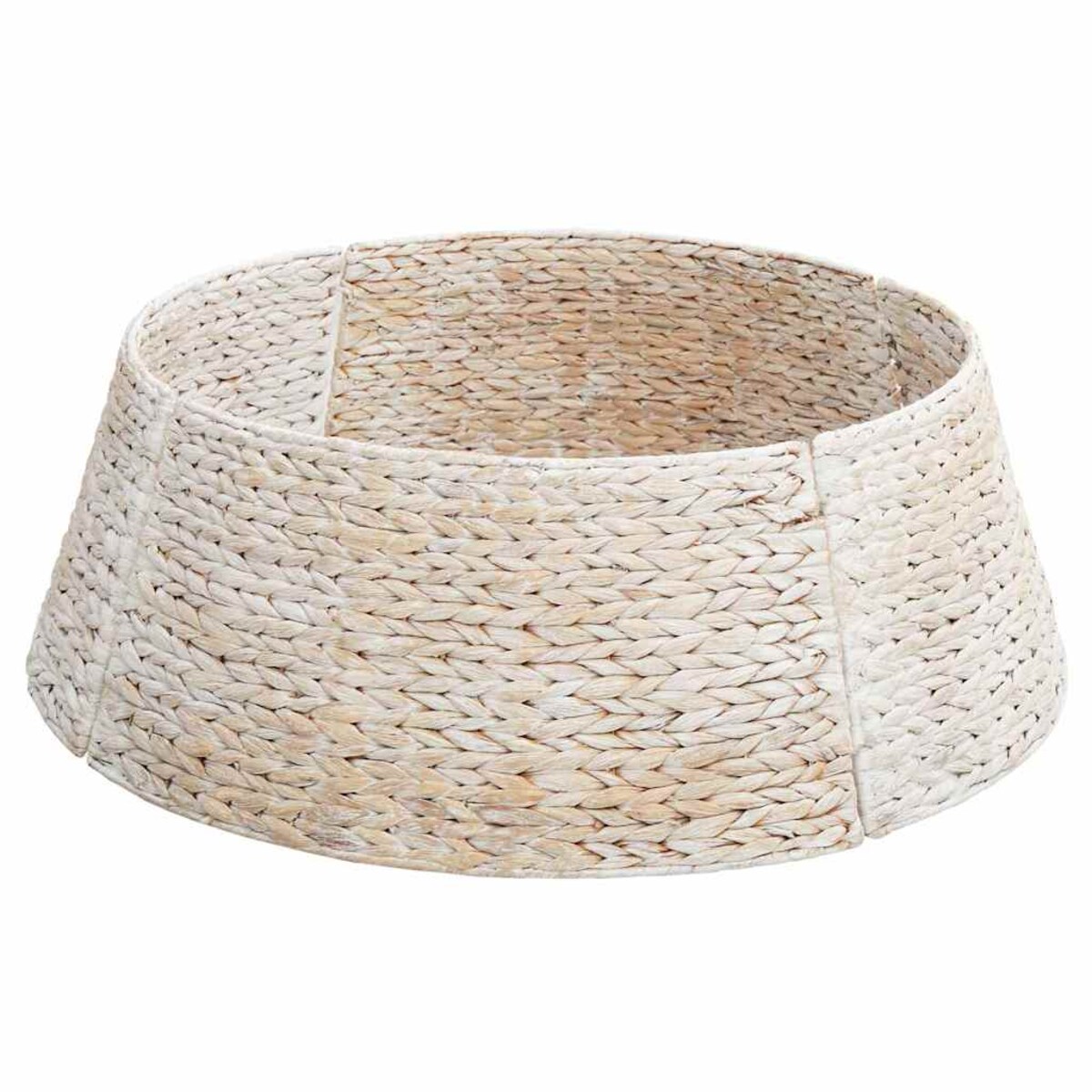 vidaXL Kołnierz do Choinki Biały 75 x 75 x 25 cm Hiacynt wodny