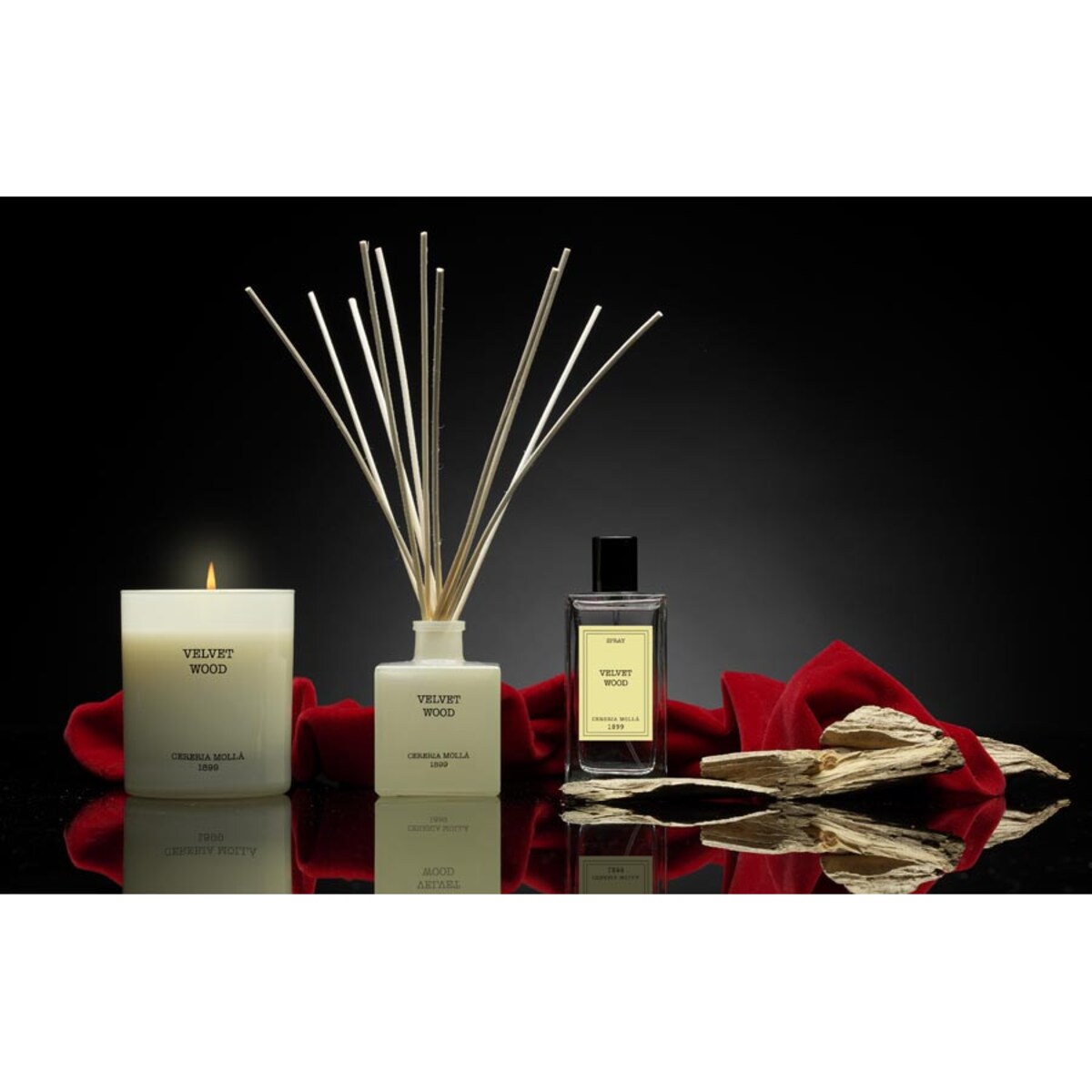 Dyfuzor zapachowy Velvet Wood, 100 ml, Cereria Molla