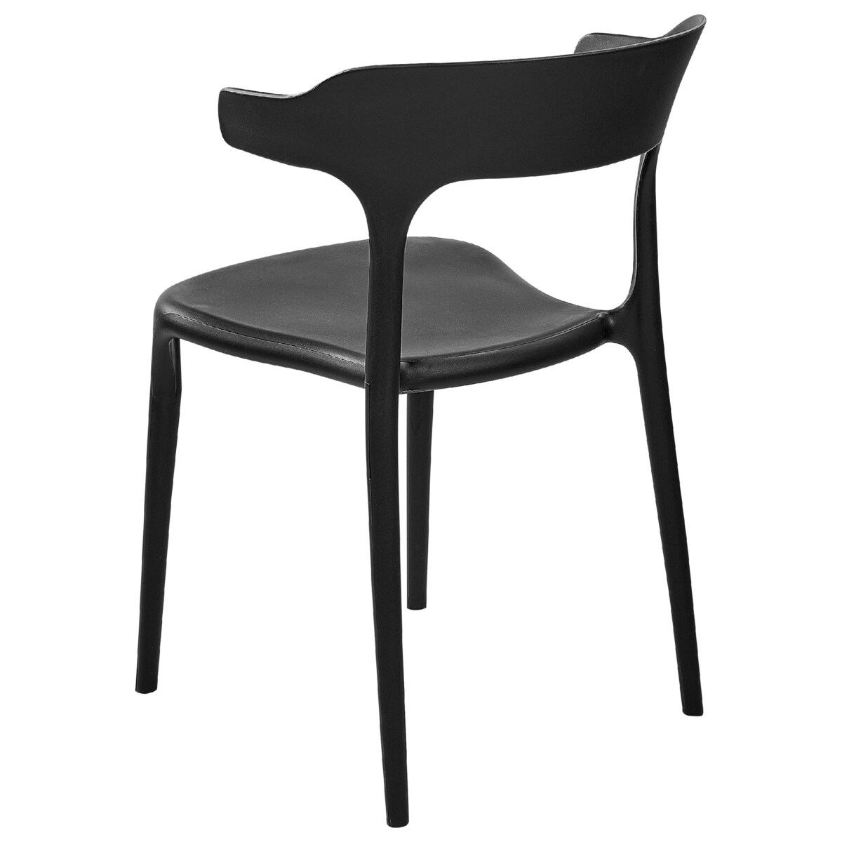 Zestaw 8 krzeseł do jadalni czarne GUBBIO