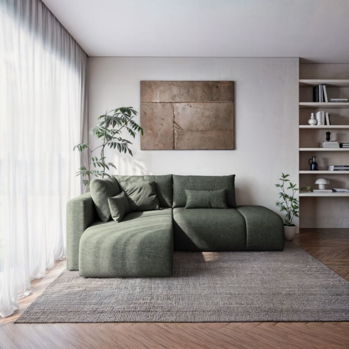 Lumine Sofa narożna - zielona