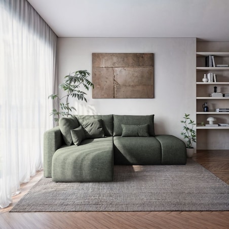 Lumine Sofa narożna - zielona