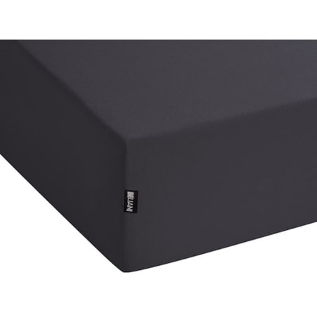 Bawełniane prześcieradło z gumką 90 x 200 cm czarne HOFUF