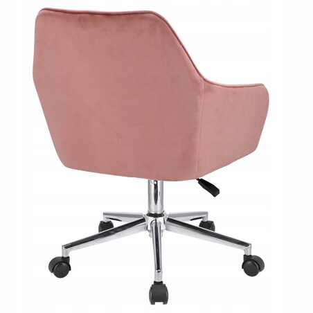 Fotel MILANO różowy na srebrnej stopie