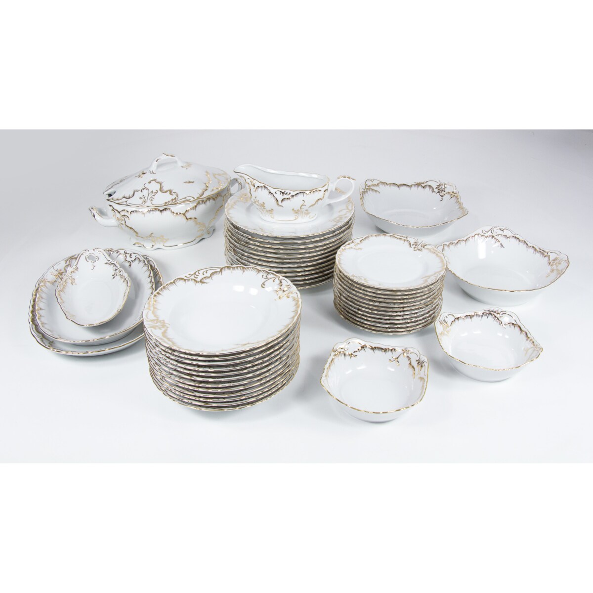 Zestaw talerzy dla 6 osób 18 el. Rococo Anna 7830