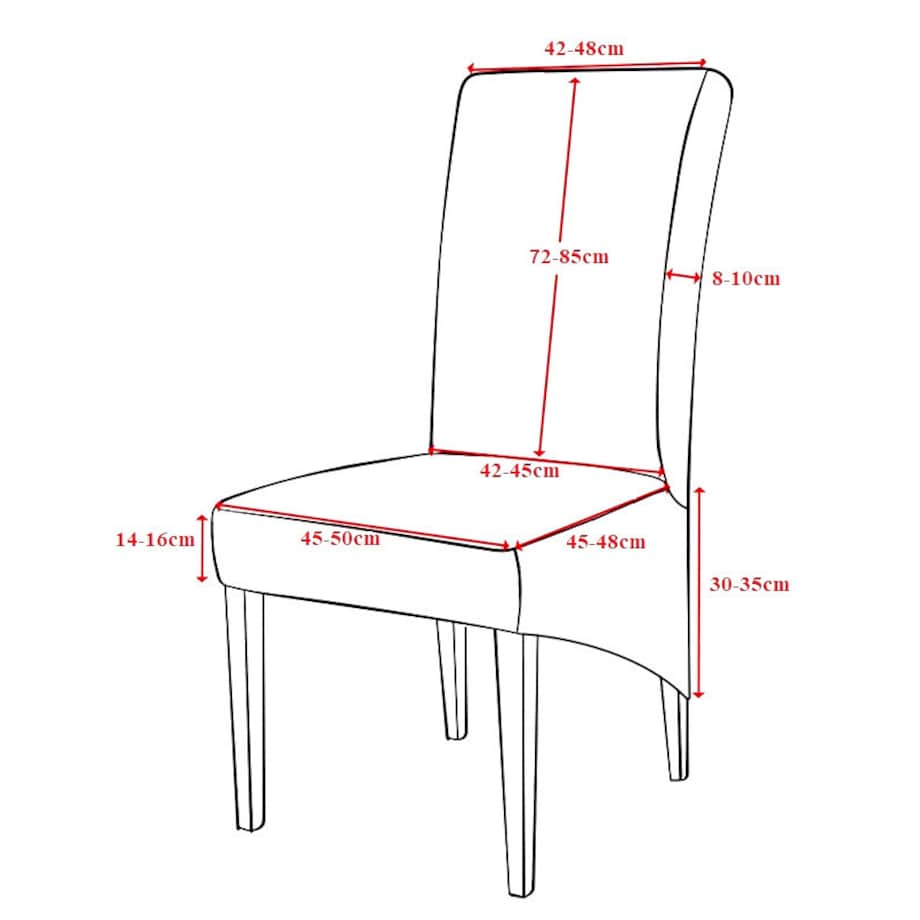 Pokrowiec Na Krzesło Xl Szary Welur Elastyczny