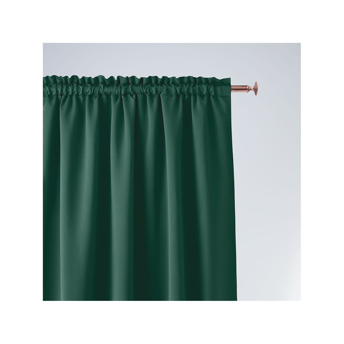 Zasłona Gotowa do Salonu Aura Zielona 140 x 280 na Taśmie Żabki Tunel miękka