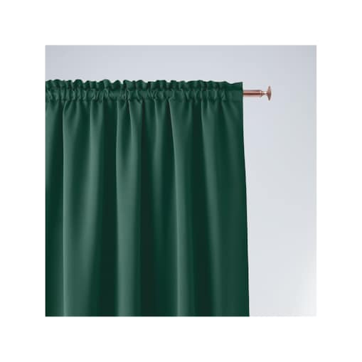 Zasłona Gotowa do Salonu Aura Zielona 140 x 280 na Taśmie Żabki Tunel miękka
