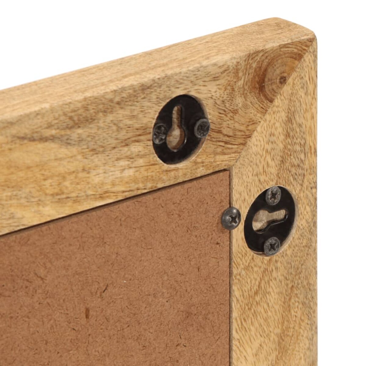 vidaXL Lustro łazienkowe, 50x70 cm, surowe drewno mango i szkło