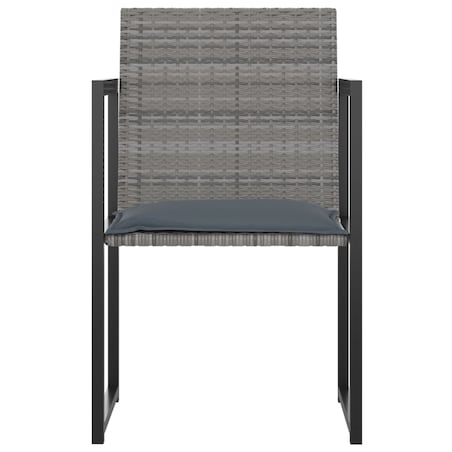 vidaXL 9-cz. zestaw mebli ogrodowych z poduszkami, rattan PE, szary