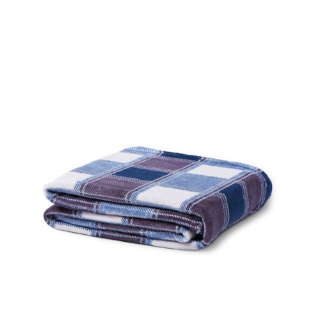 Konsimo ILLEA Pled, granatowy/czerwony/beżowy/szary