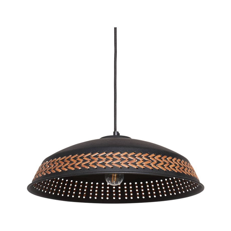 Lampa wisząca metalowa czarna MINILLAS