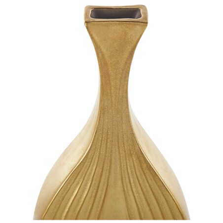 Wazon dekoracyjny ceramiczny 39 cm złoty THAPSUS