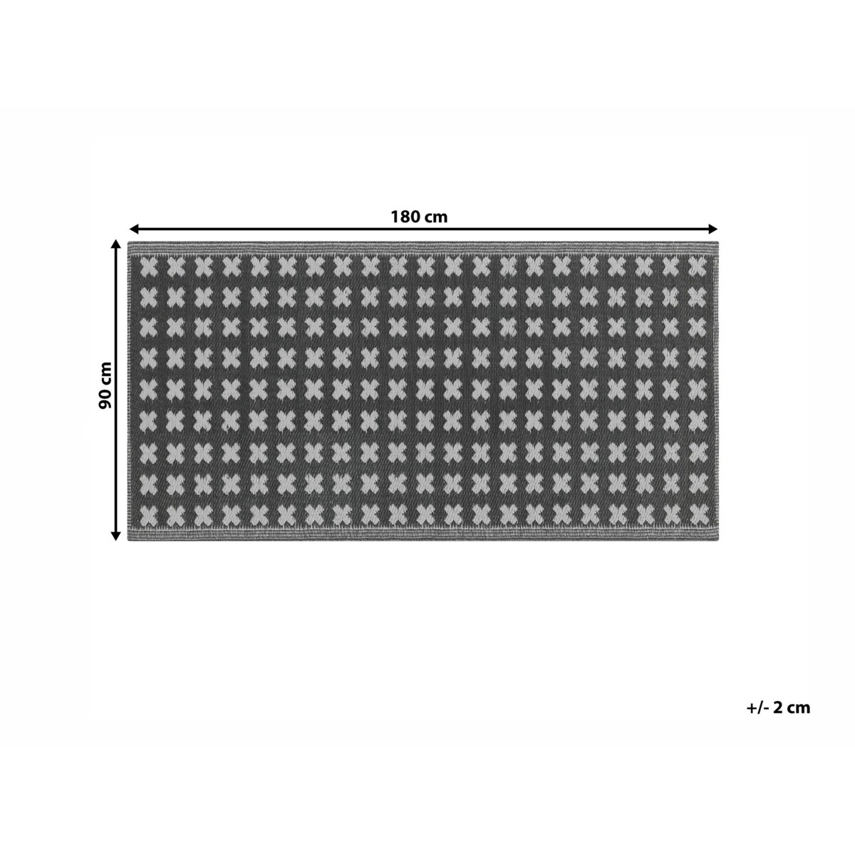 Dywan zewnętrzny 90 x 180 cm czarny ROHTAK