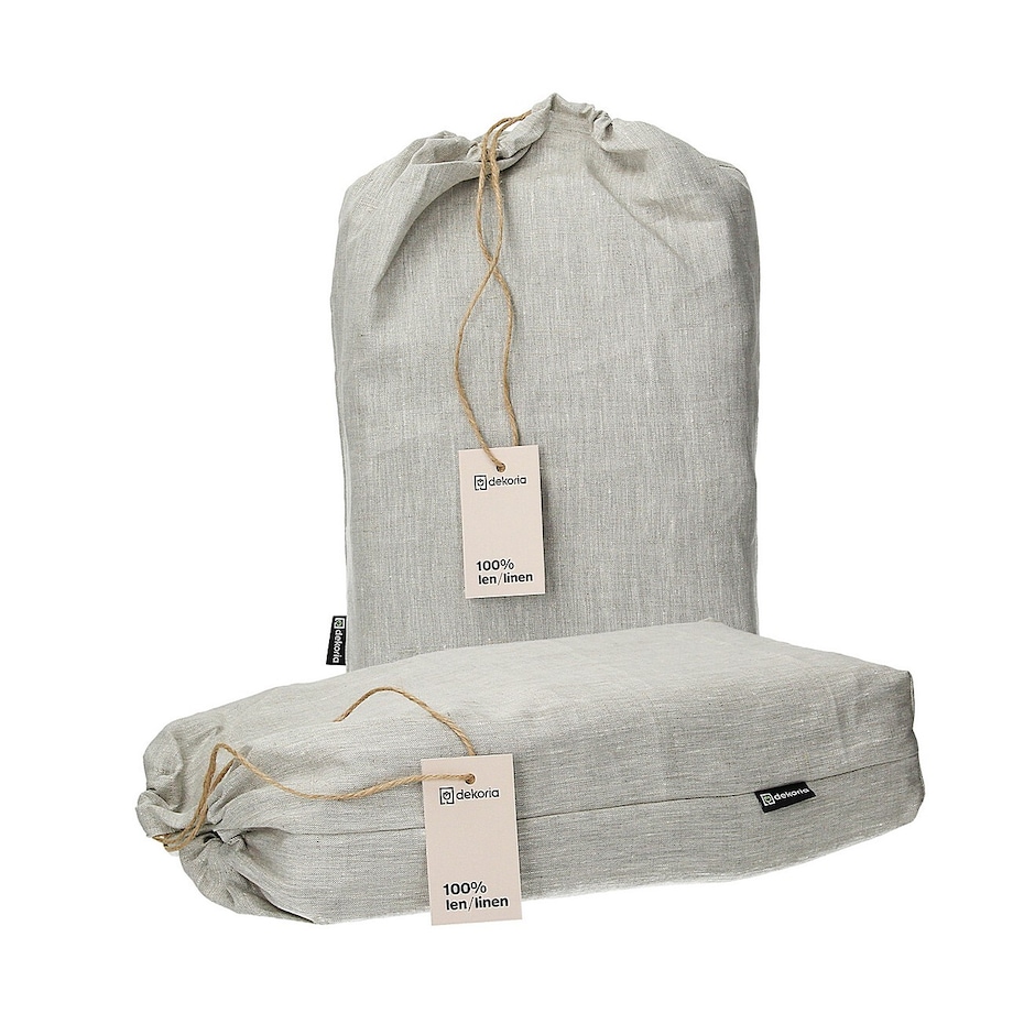 Komplet pościeli lnianej Linen 200x200cm natural, 200 x 200 cm / 2 x 60 x 50 cm