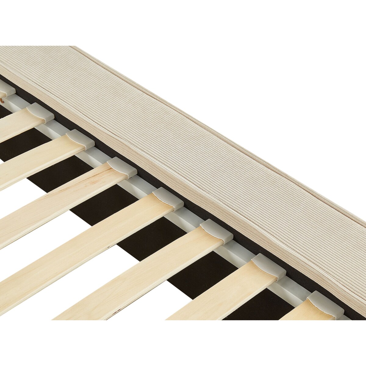 Łóżko sztruksowe 180 x 200 cm beżowe LINARDS