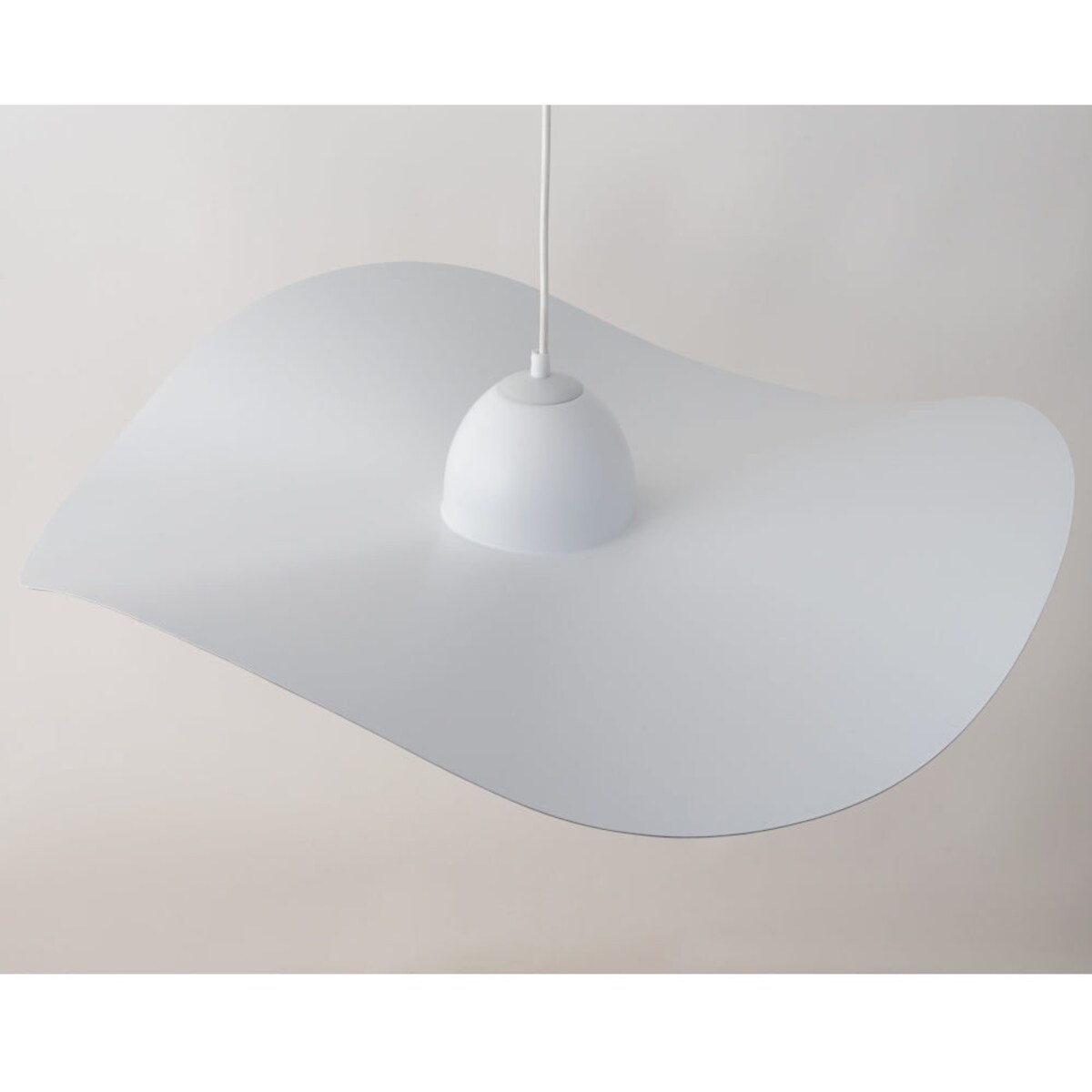 Wisząca lampa do przedpokoju KAPELLO metalowy zwis biały kulisty