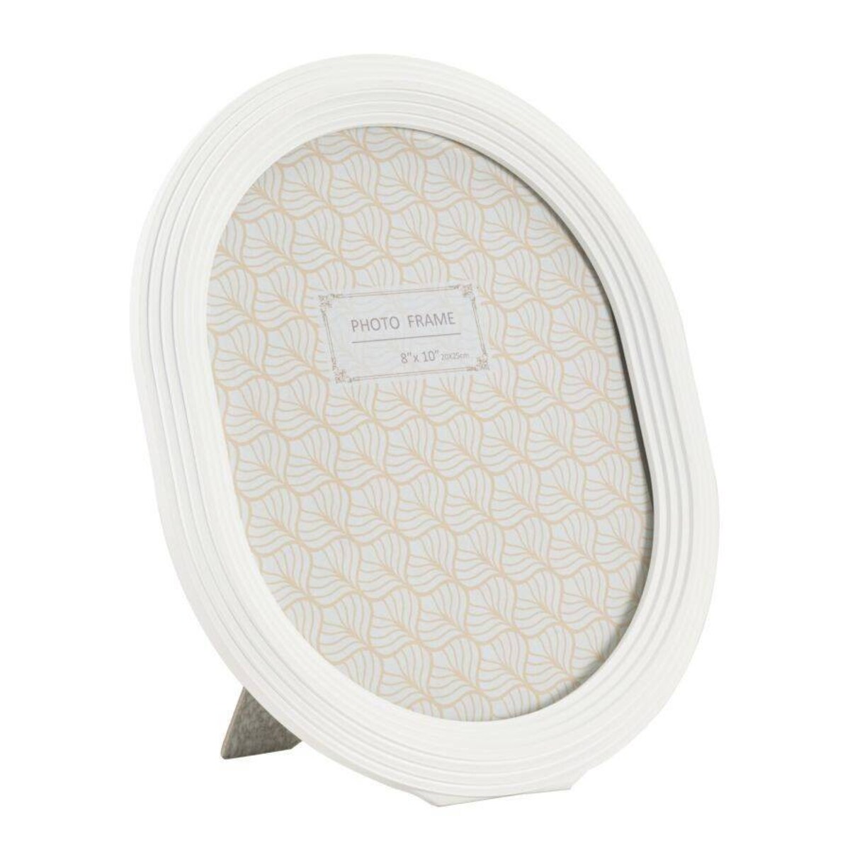 Ramka owalna stojąca biała 25x30 cm