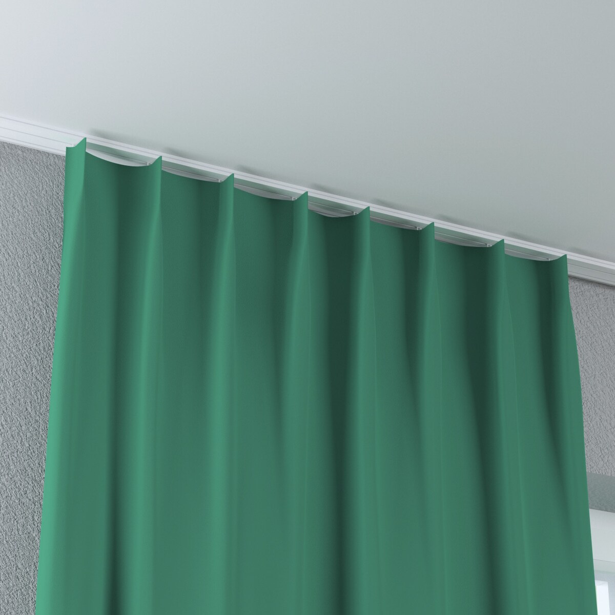 Zasłona na haczykach flex pojedynczych 130x260 butelkowa zieleń