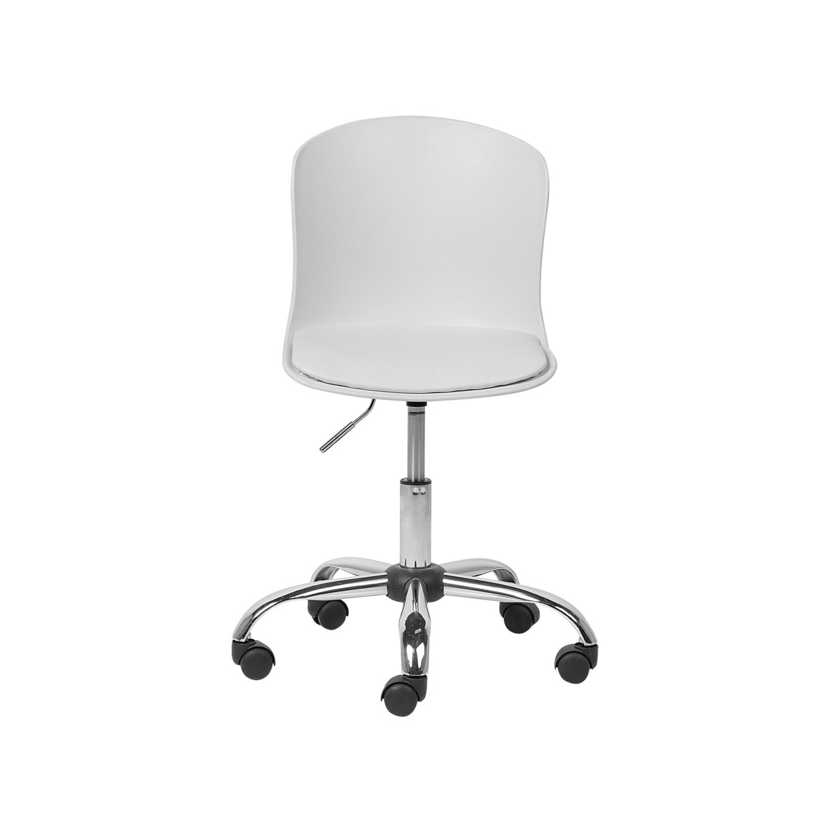 Krzesło biurowe regulowane ekoskóra białe VAMO