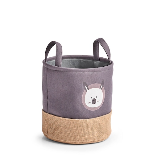 Materiałowy kosz z uszami do przenoszenia, Ø 25 cm