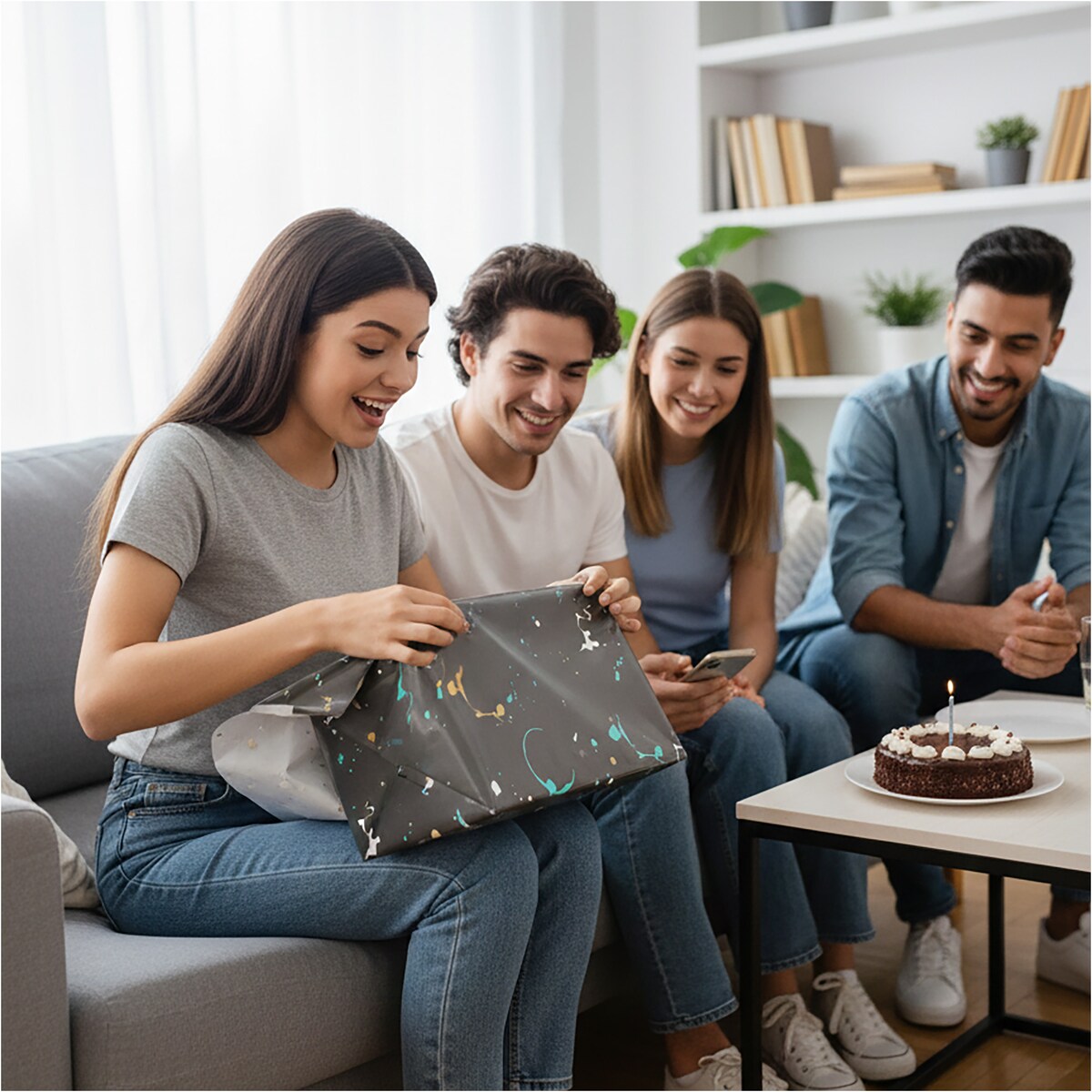 Papier do pakowania prezentów 25 METRÓW MEGAROLKA Urodzinowy Do Paczek Ozdobny