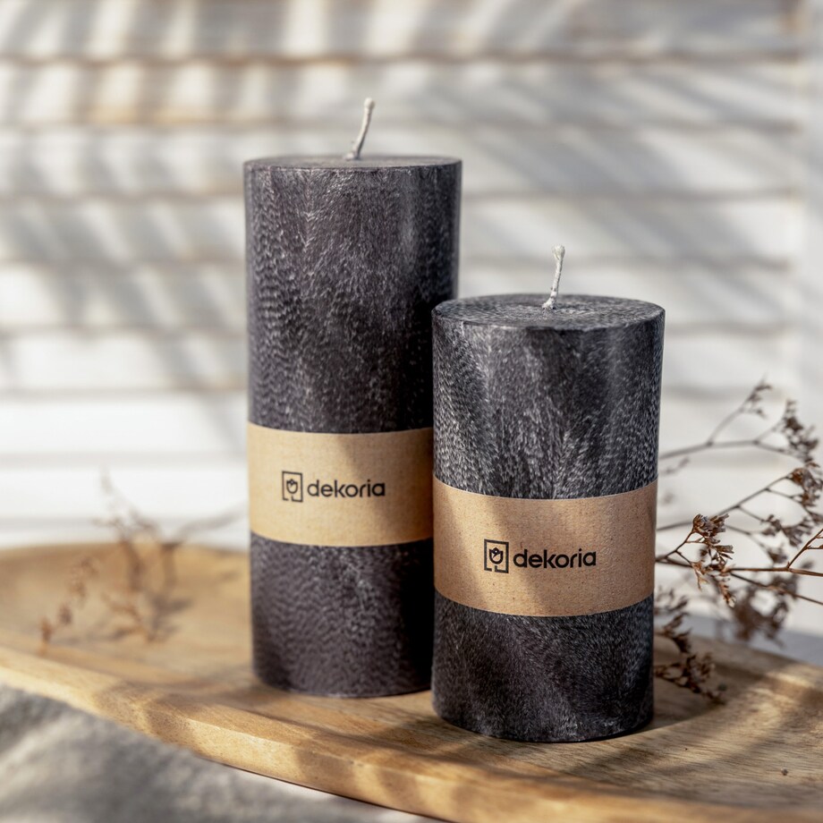 Świeca zapachowa palmowa walec Black, 6,5x6,5x16 cm