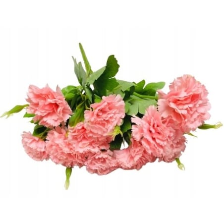 SZTUCZNE RÓŻOWE Goździki bukiet DEKORACJA STROIK WAZONU DONICZKI wiosna