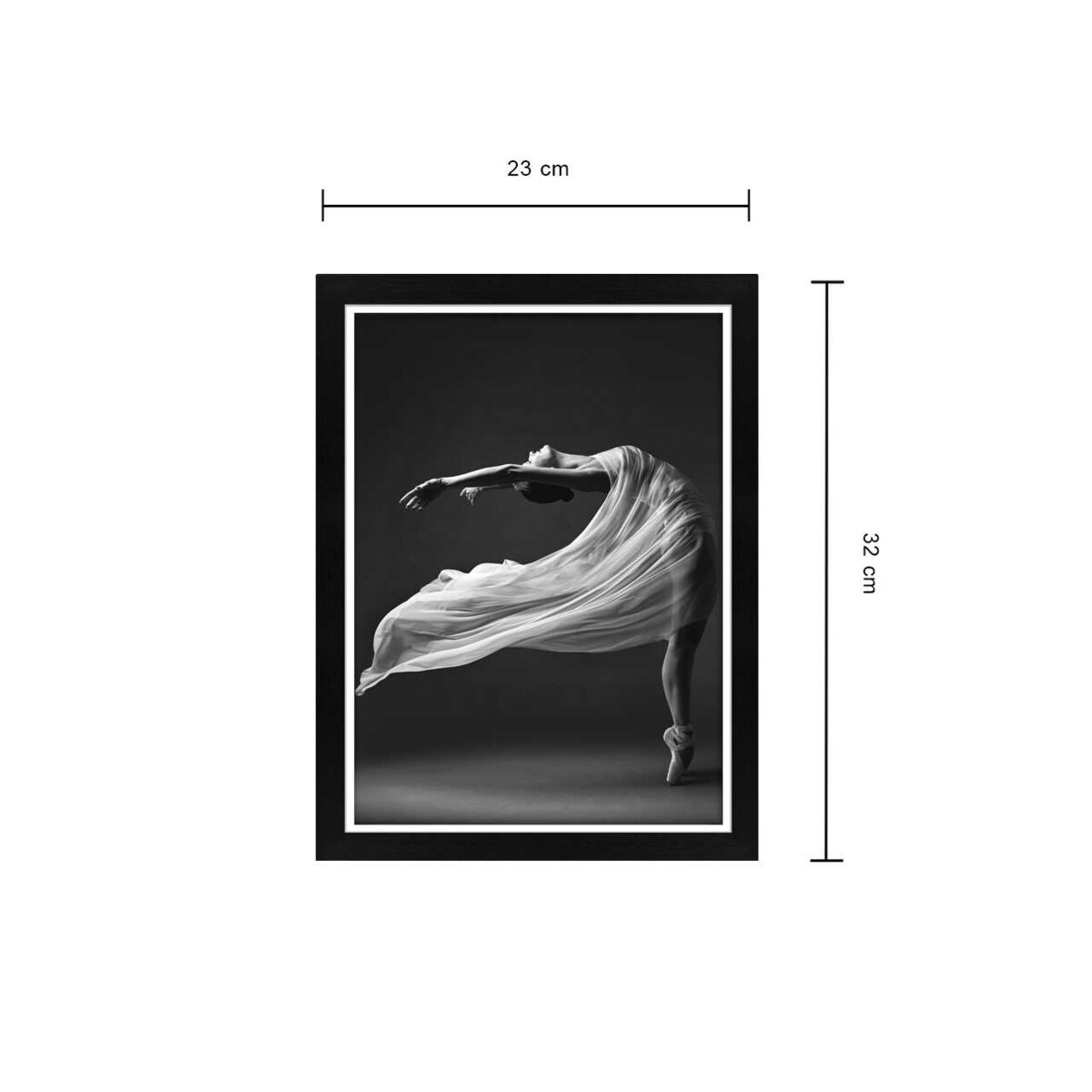 Obraz czarno-biały kobieta 23x32 cm