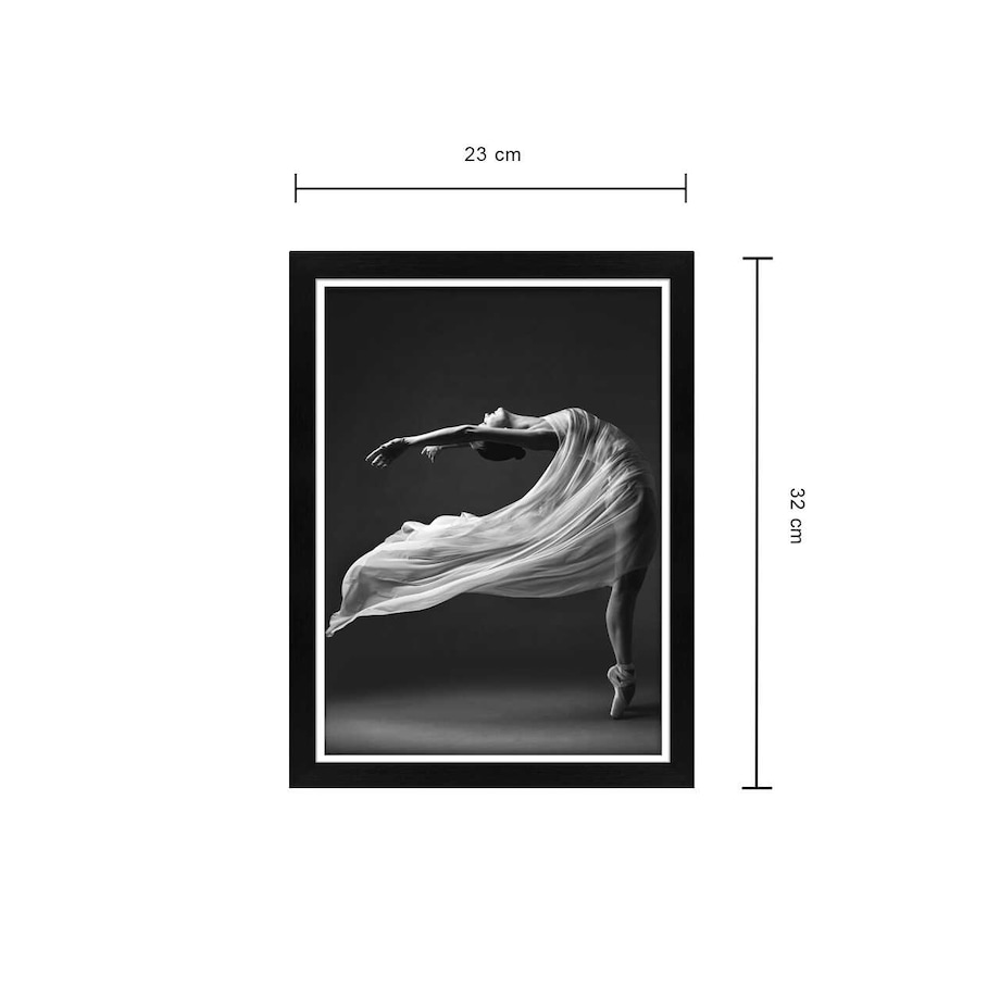 Obraz czarno-biały kobieta 23x32 cm