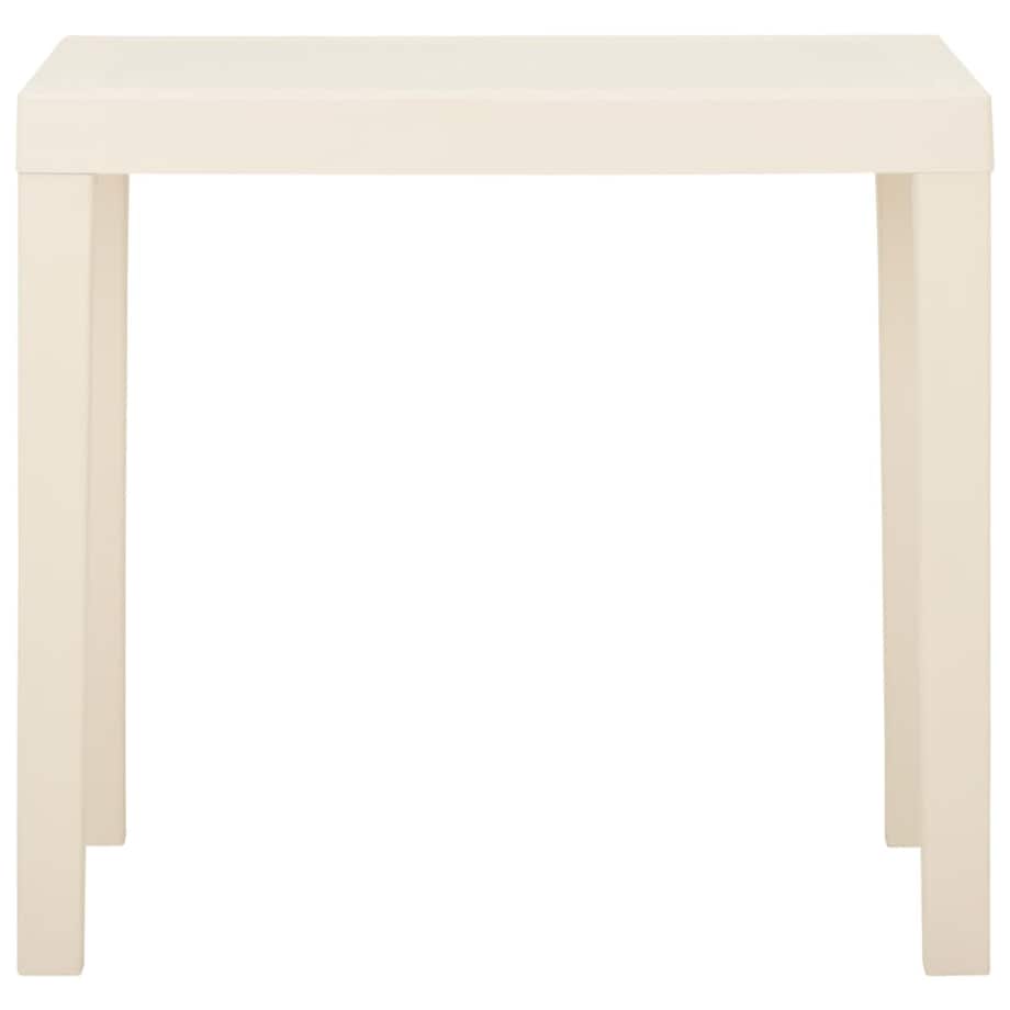 vidaXL Stolik ogrodowy, biały, 79 x 65 x 72 cm, plastikowy