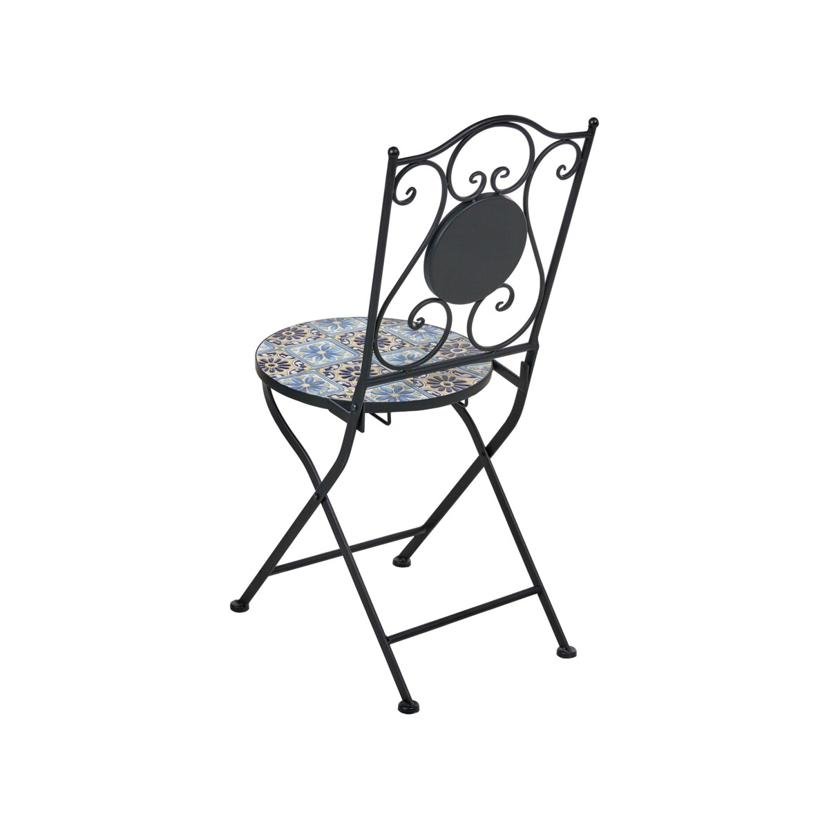 Zestaw mebli balkonowych Składane AGGIUS Metal Czarny