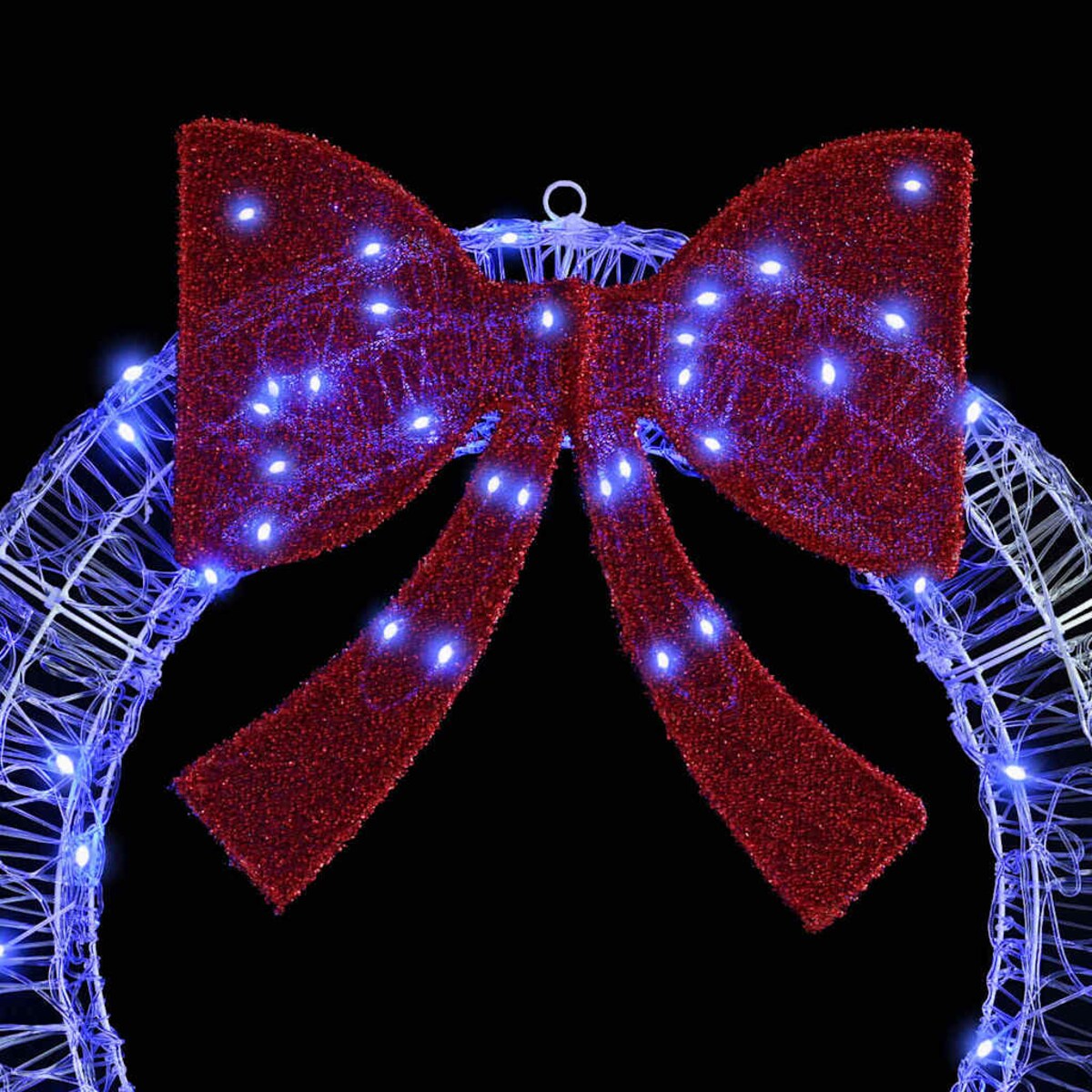 vidaXL Wianek z 150 diodami LED Niebieski 120 cm Akryl