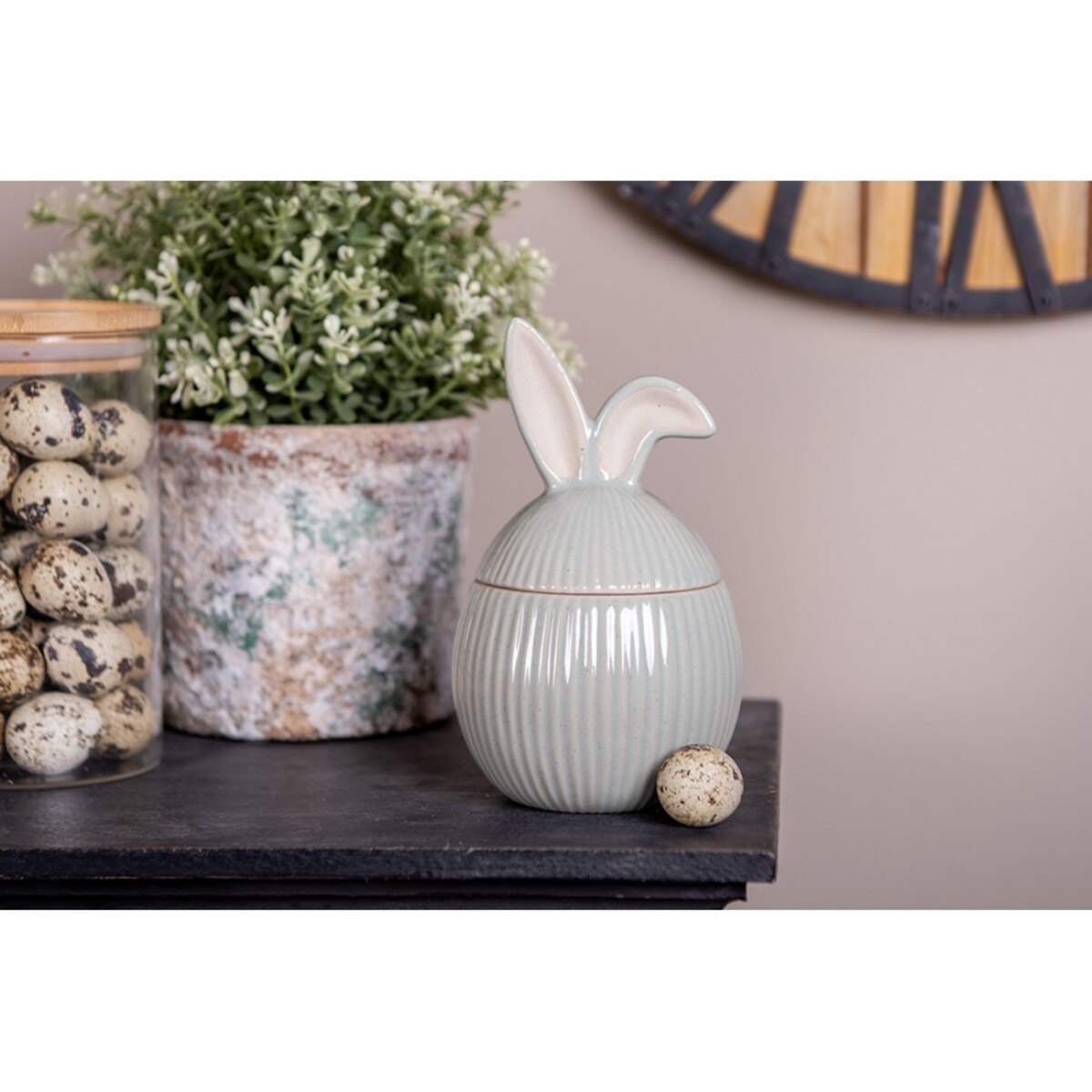 Pojemnik kuchenny miętowy Rabbit 10x10x16 cm