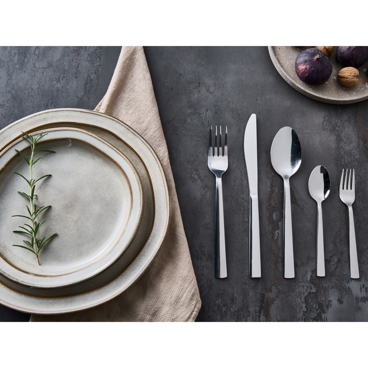 Zestaw sztućców 60 elementów PENNE Srebrny