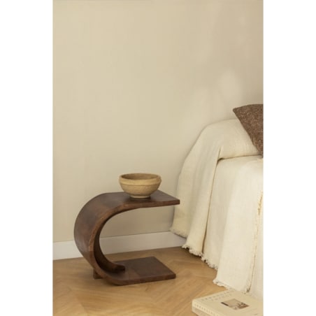 Stolik nocny z drewna mango, brązowy Rigi 45x30 cm