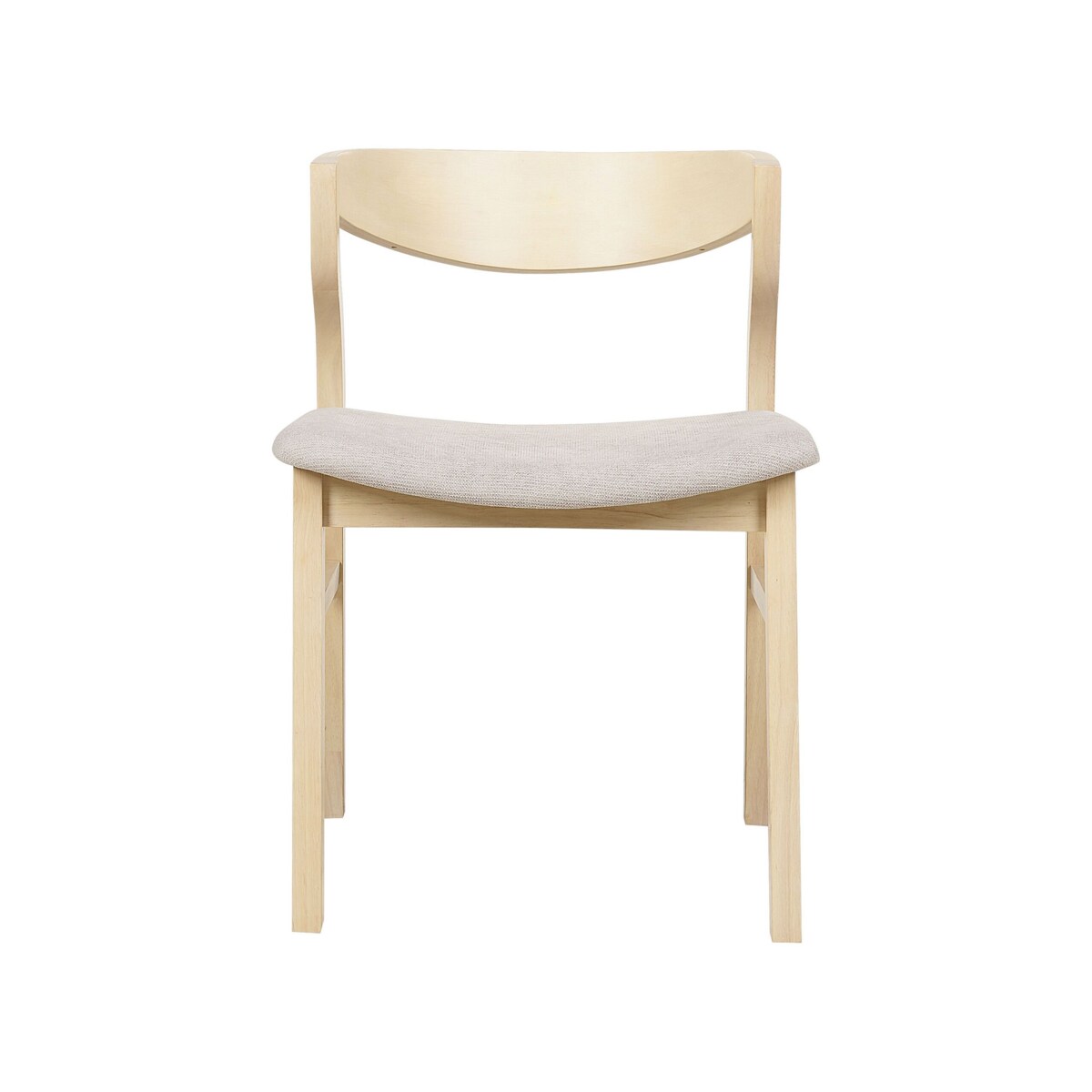 Zestaw 2 krzeseł do jadalni jasne drewno z beżowym MAROA