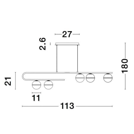 Nowoczesna lampa Perez LE41748 szklane kule balls złota
