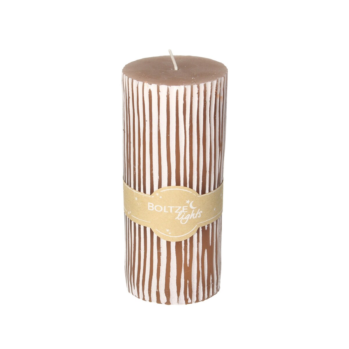 Świeca Renee 15cm brown, 7 x 15 cm