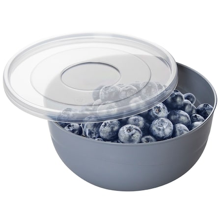 Miska Kuchenna Plastikowa Z Pokrywką Szara 0,7 L