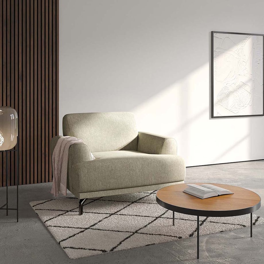 Fotel Puzo jasnobeżowa