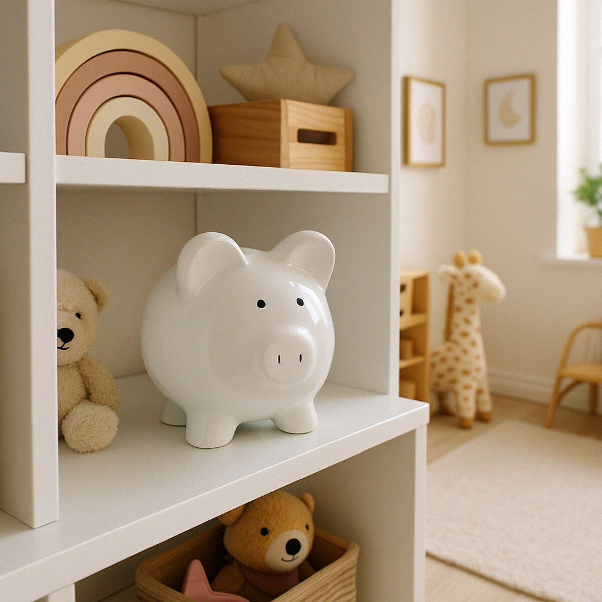 Skarbonka świnka ceramiczna, 18,5 x 21 x 19 cm