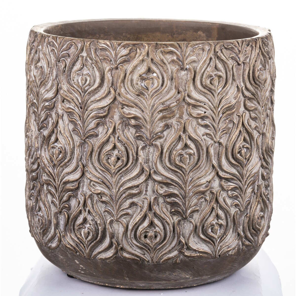 Osłonka cementowa 21x21x21 cm SIMENTA-2 złota