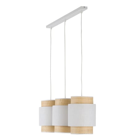 Wisząca lampa potrójna nad stół Boho 5654 TK Lighting ekologiczna biała