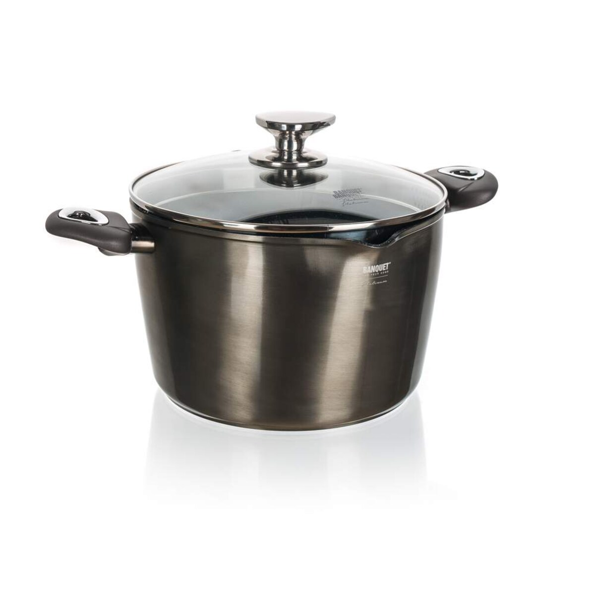 Garnek DO GOTOWANIA makaronu ziemniaków obiad METALLIC PLATINUM 24cm 6,2L