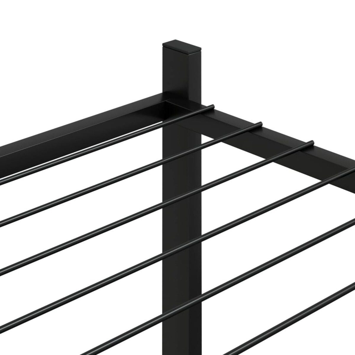 vidaXL Stojak na kwiaty, 83x25x80 cm, czarny, żelazny