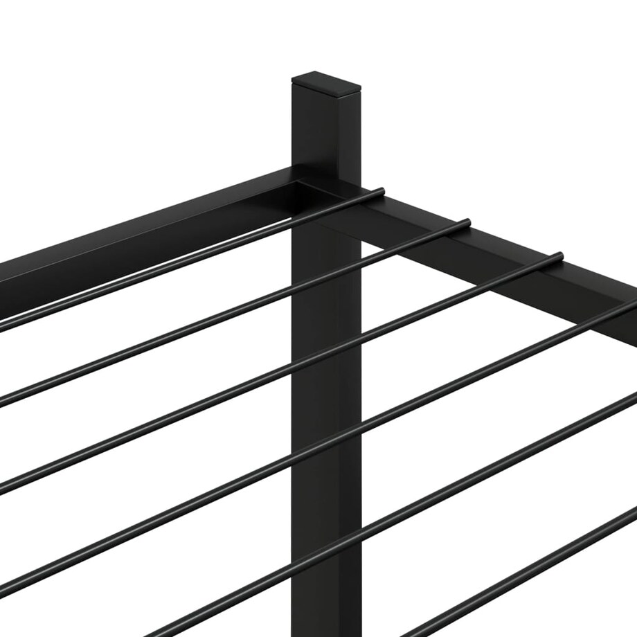 vidaXL Stojak na kwiaty, 83x25x80 cm, czarny, żelazny