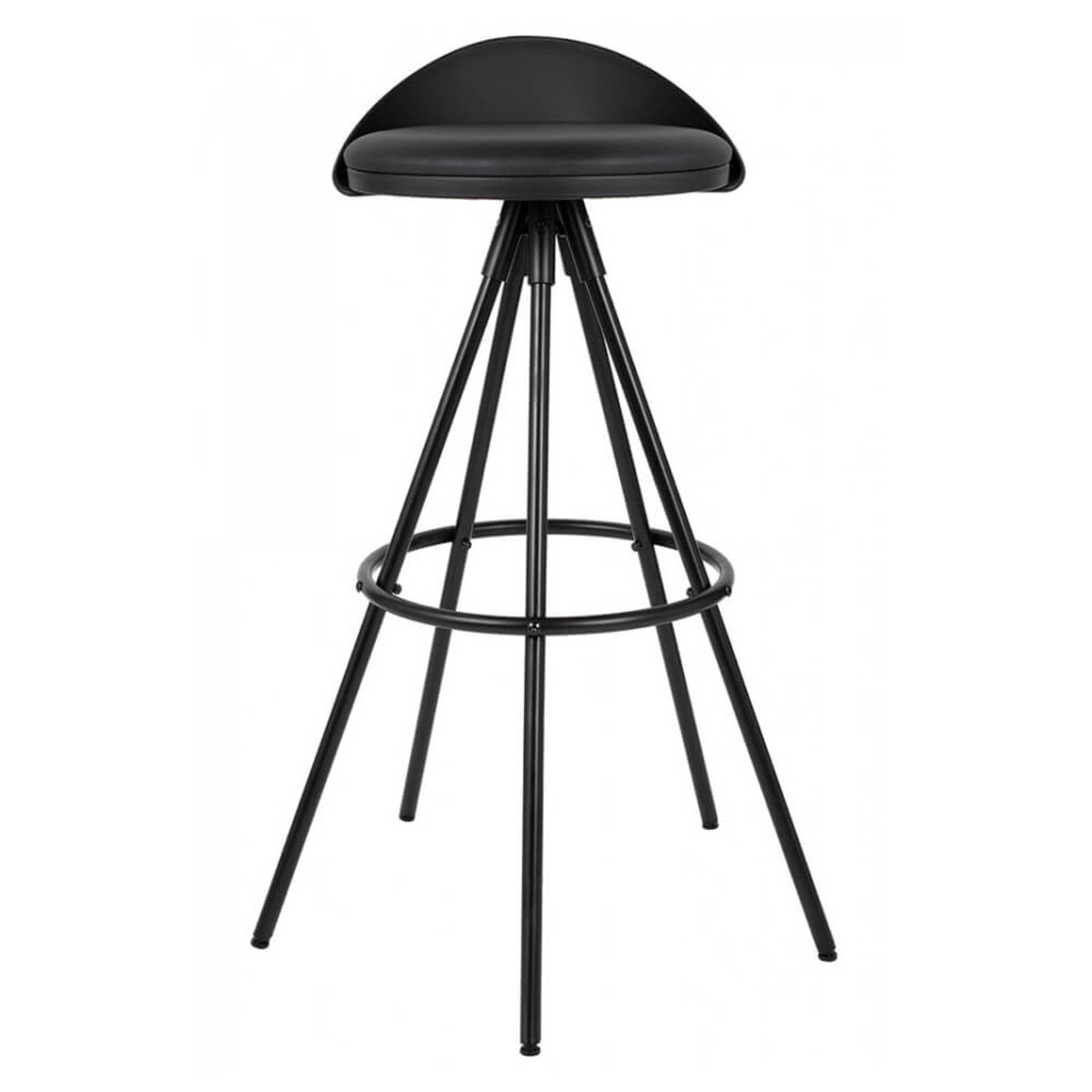 Krzesło barowe z ekoskóry Lanza 301-CCV King Home metalowe czarny