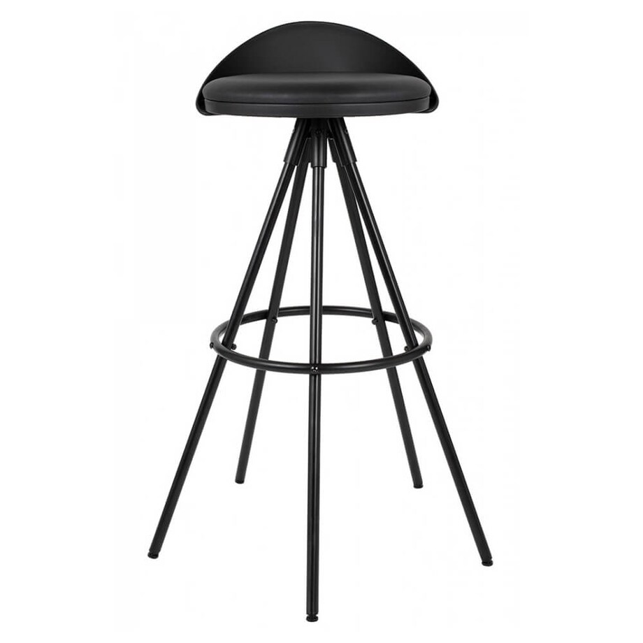 Krzesło barowe z ekoskóry Lanza 301-CCV King Home metalowe czarny