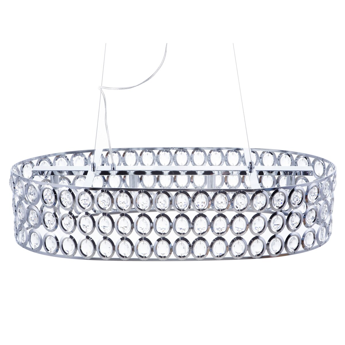 Lampa wisząca metalowa srebrna TENNA